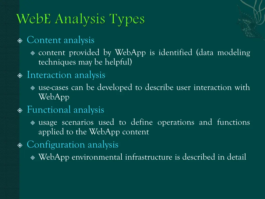 content analysis content provided by webapp