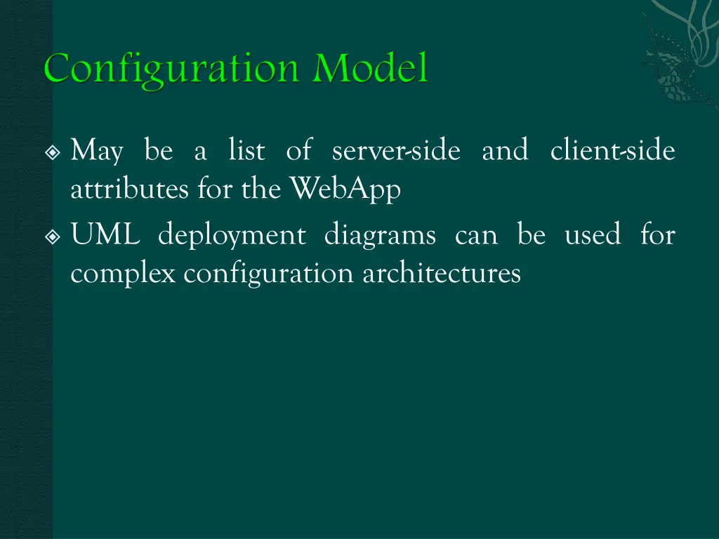 may be a list of server side and client side