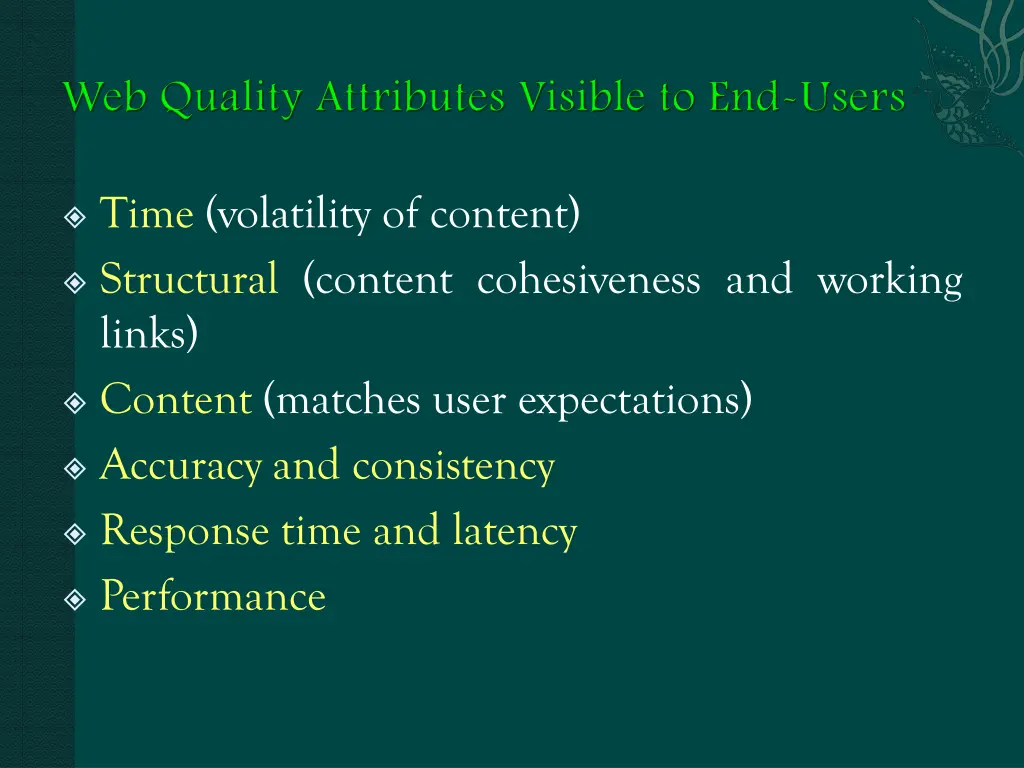 time volatility of content