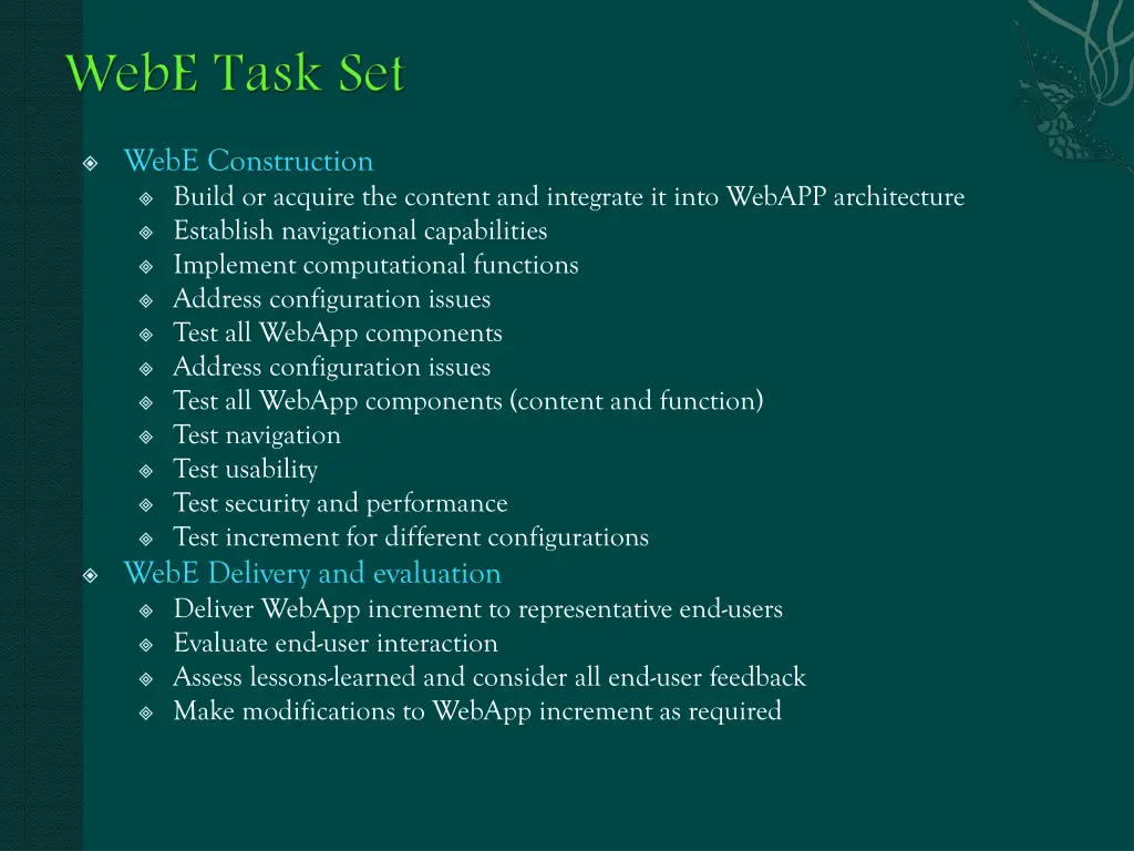 webe construction build or acquire the content