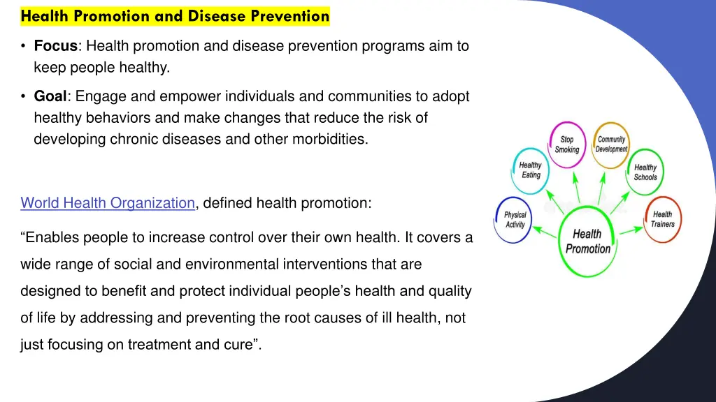 health promotion and disease prevention