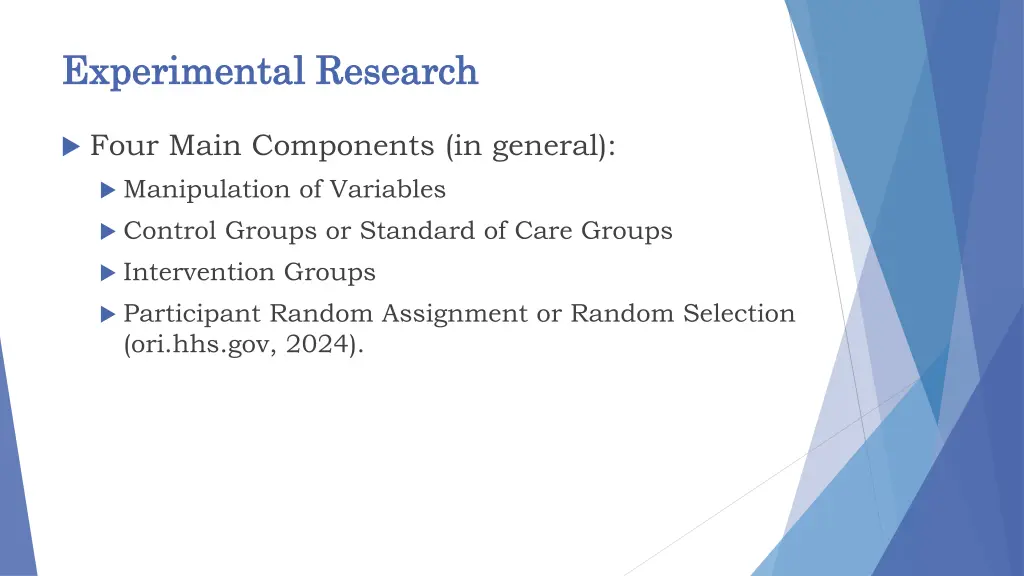experimental research experimental research