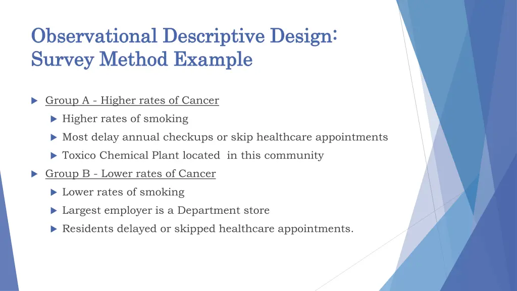 observational descriptive design observational