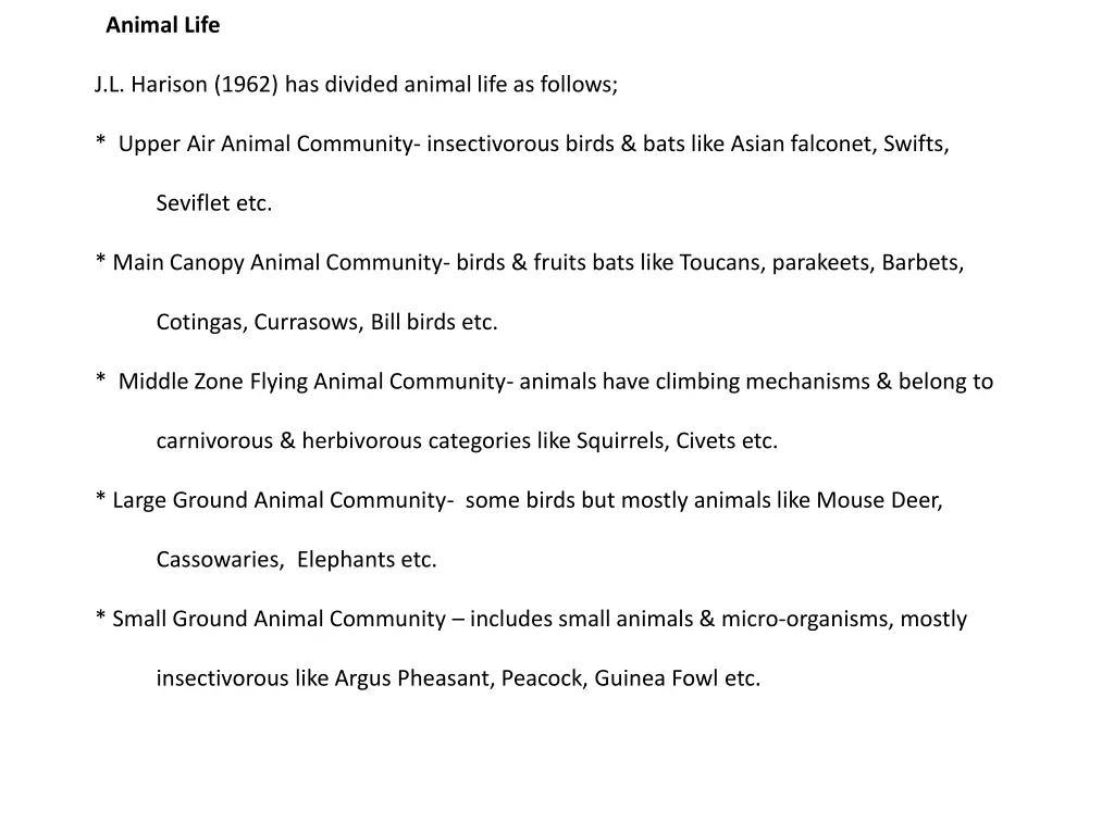 animal life