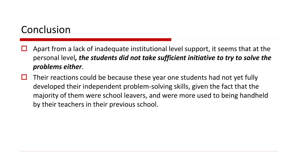 conclusion 1