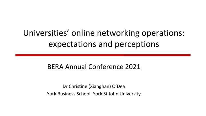 universities online networking operations