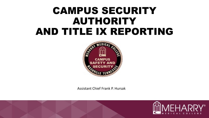 campus security authority and title ix reporting