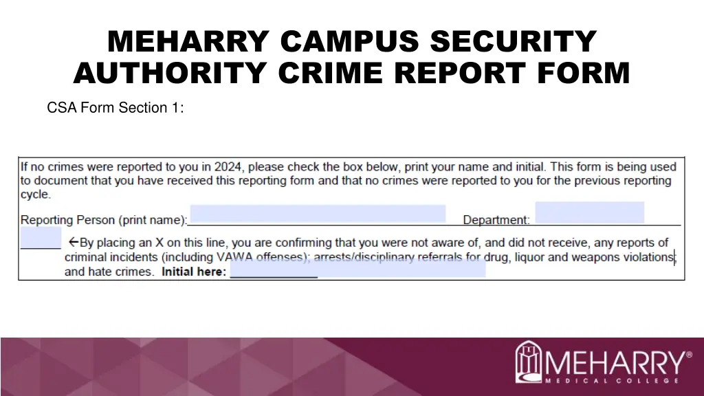 meharry campus security authority crime report 1