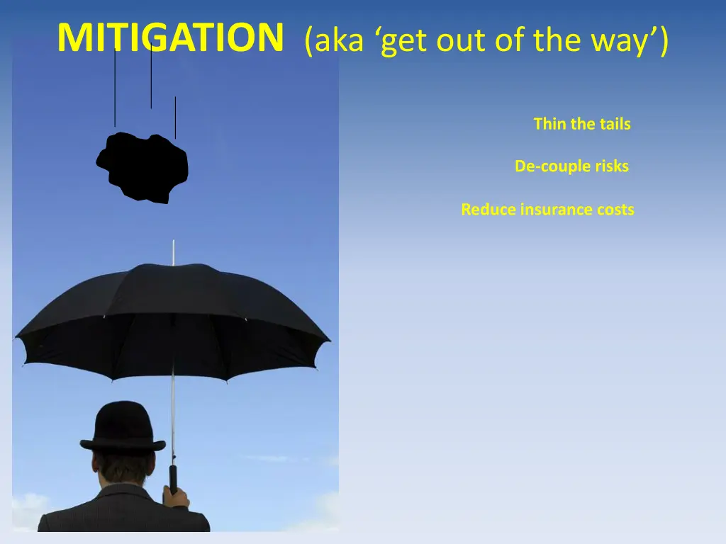mitigation aka get out of the way