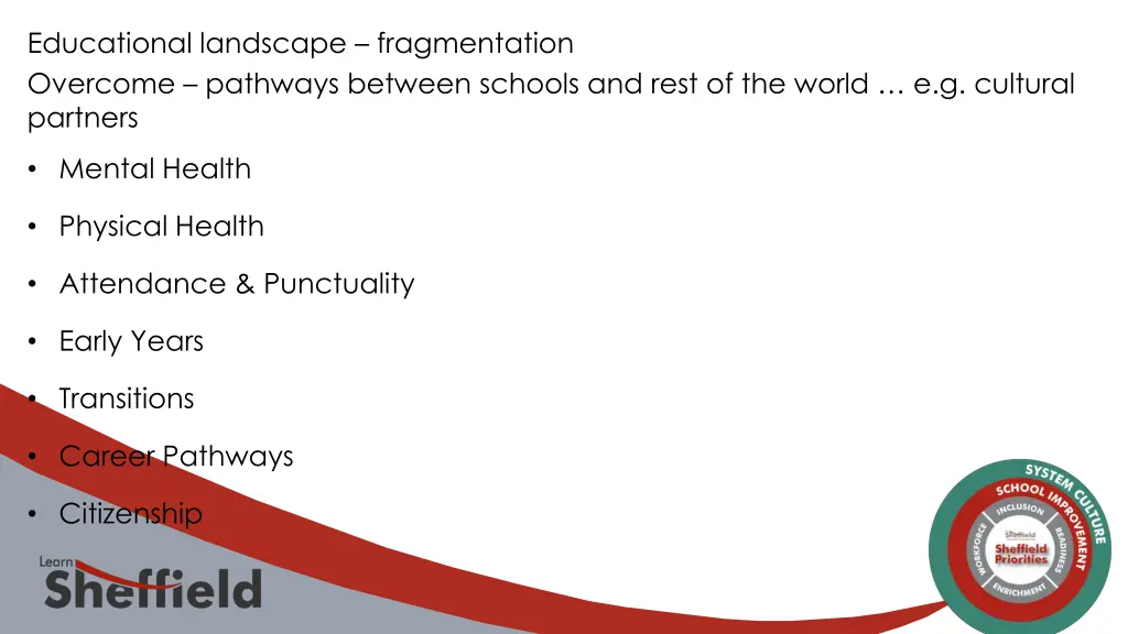 educational landscape fragmentation overcome