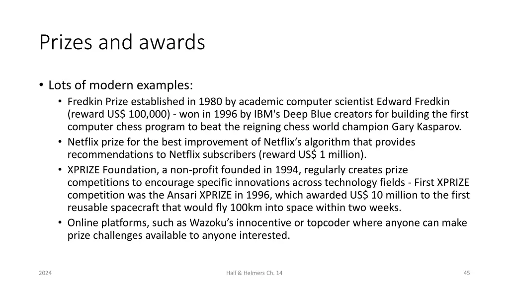 prizes and awards 2