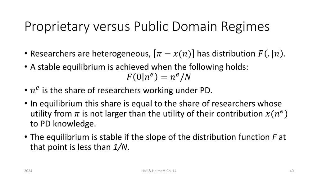 proprietary versus public domain regimes 2