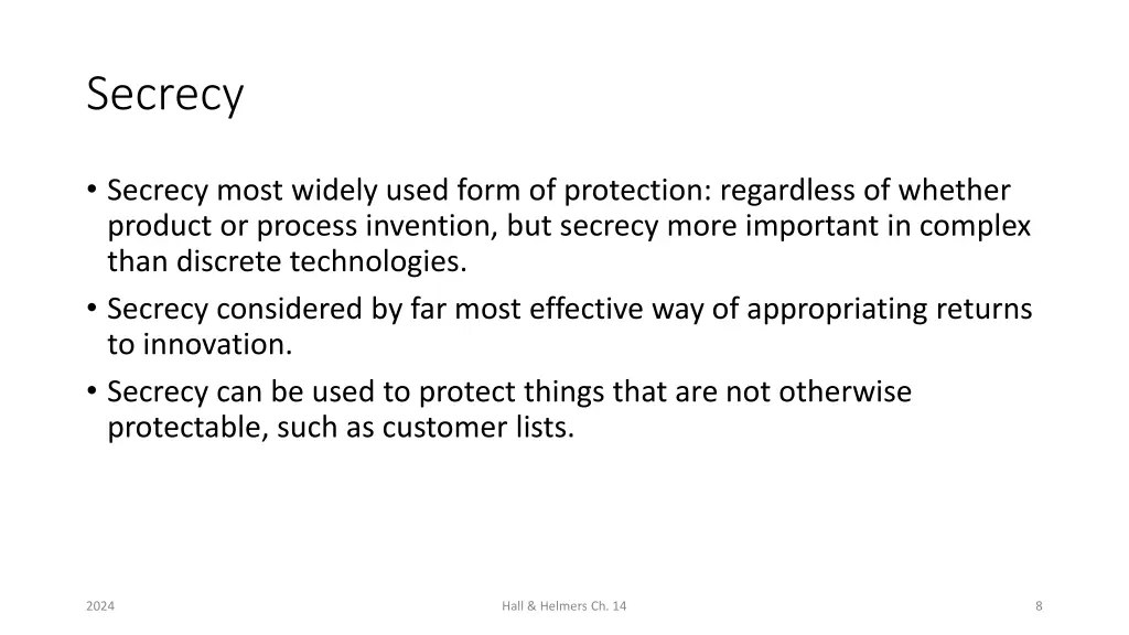 secrecy