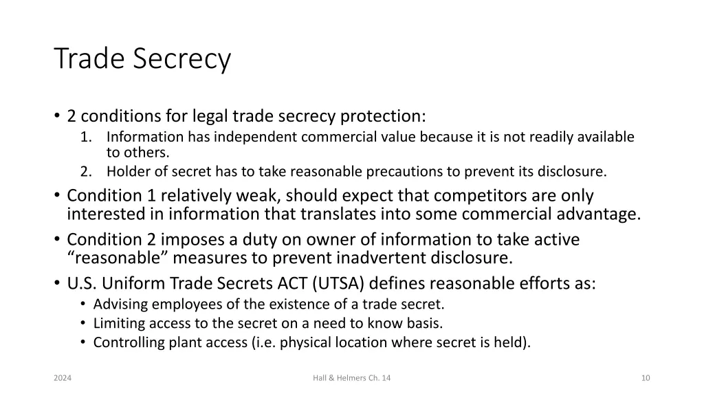 trade secrecy 1