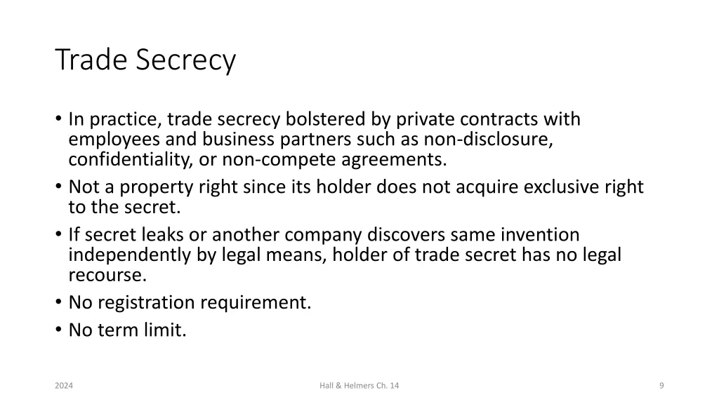 trade secrecy