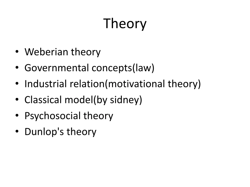 theory