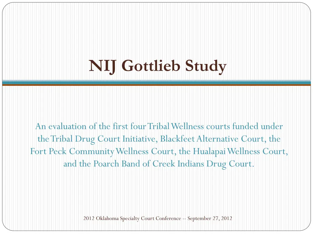 nij gottlieb study