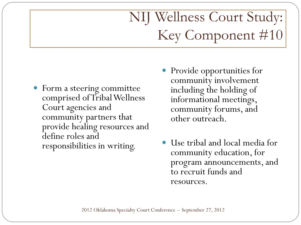 nij wellness court study key component 10