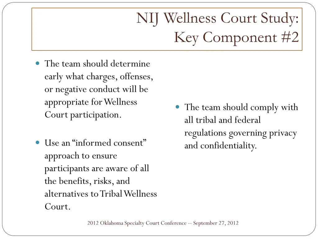 nij wellness court study key component 2