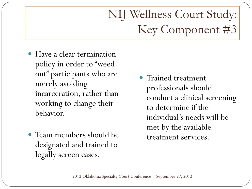 nij wellness court study key component 3