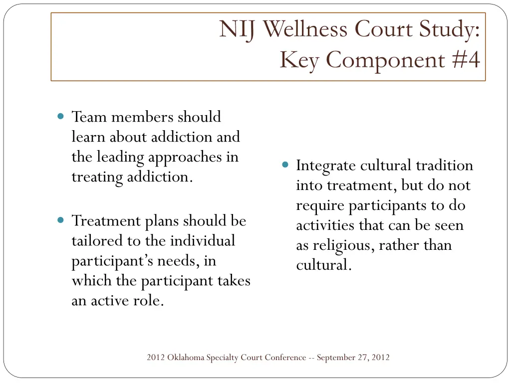 nij wellness court study key component 4