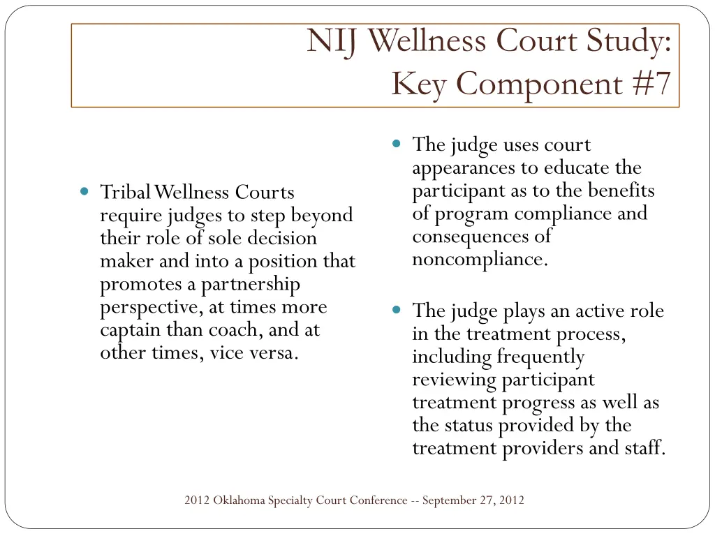nij wellness court study key component 7