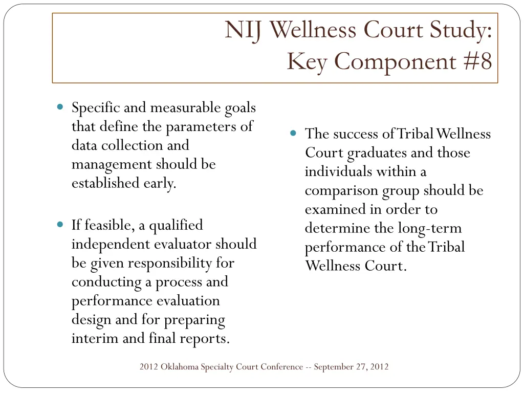 nij wellness court study key component 8