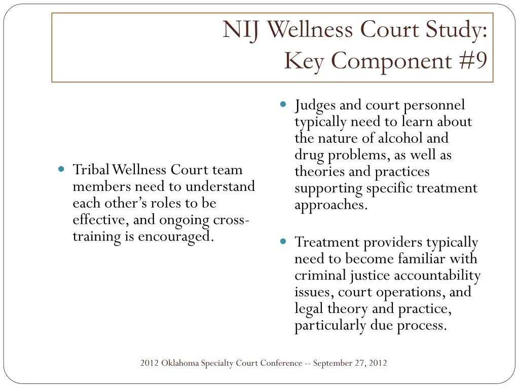 nij wellness court study key component 9