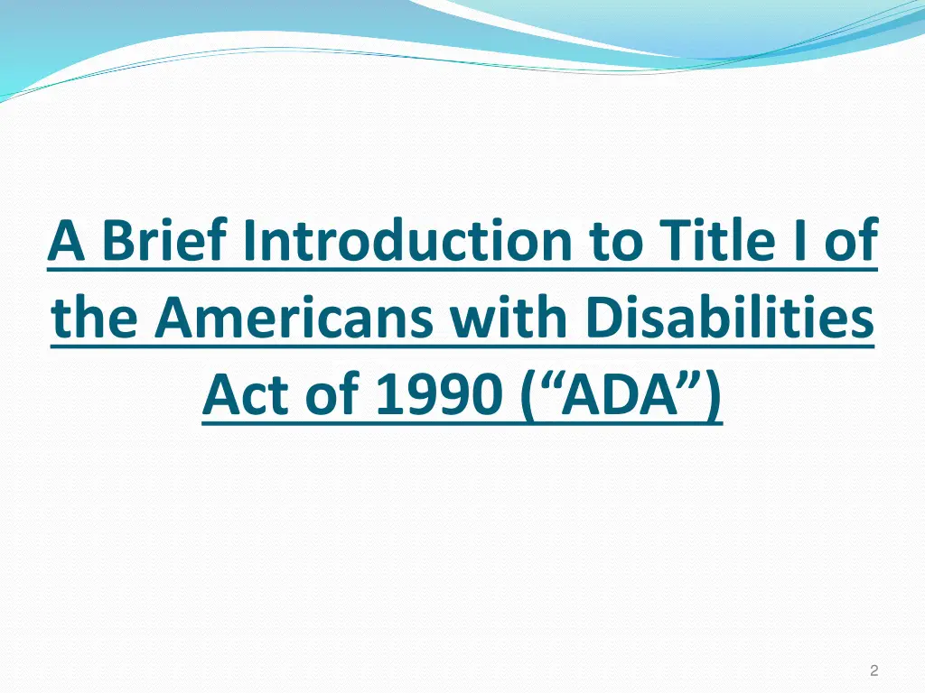 a brief introduction to title i of the americans