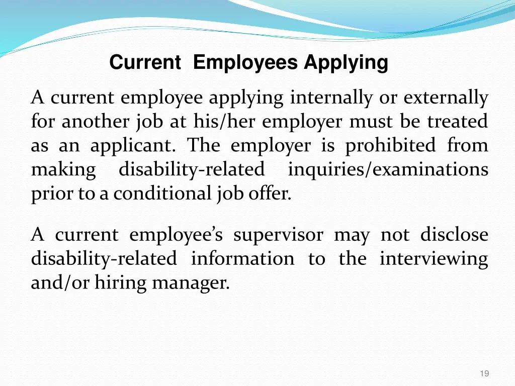 current employees applying