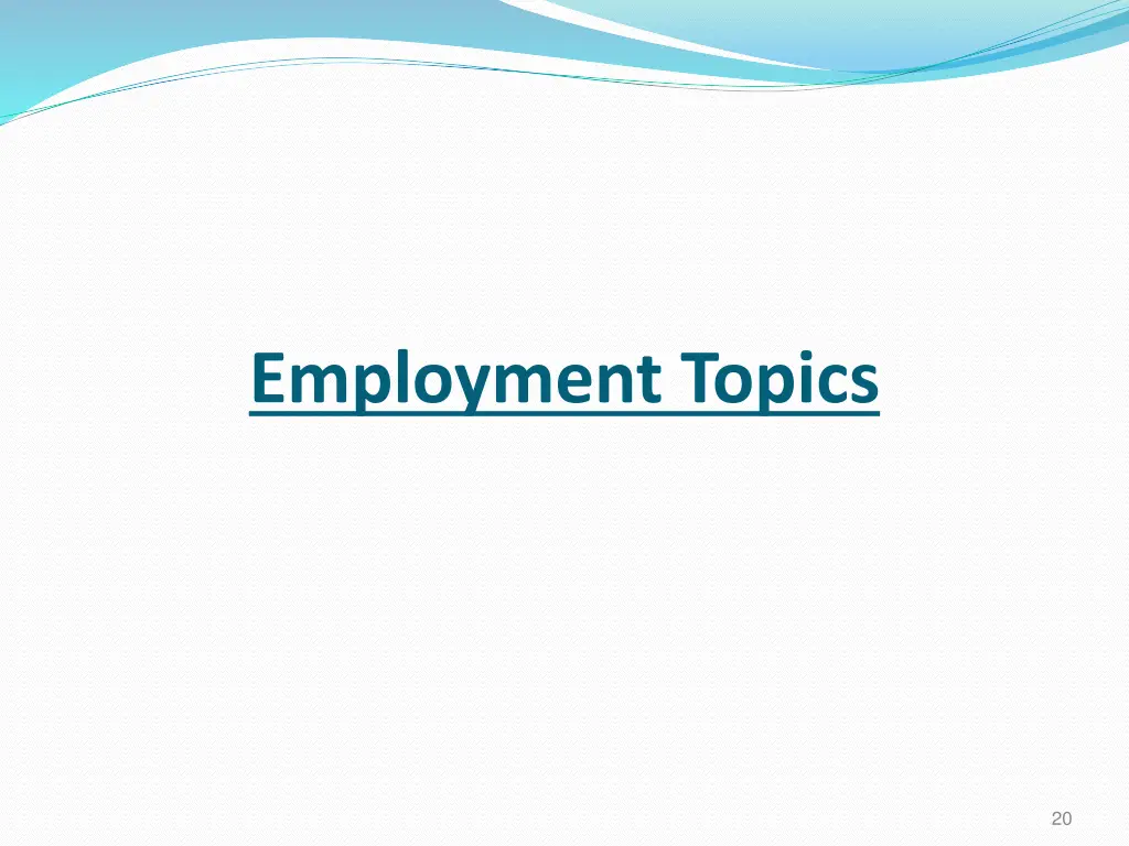 employment topics