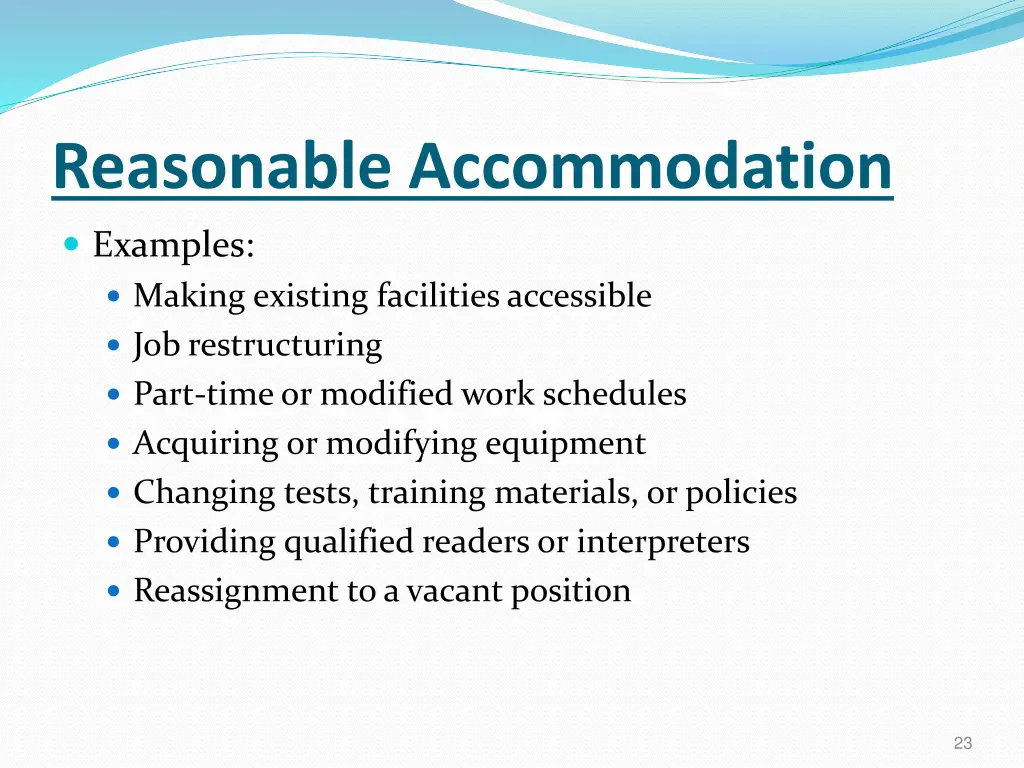 reasonable accommodation 1