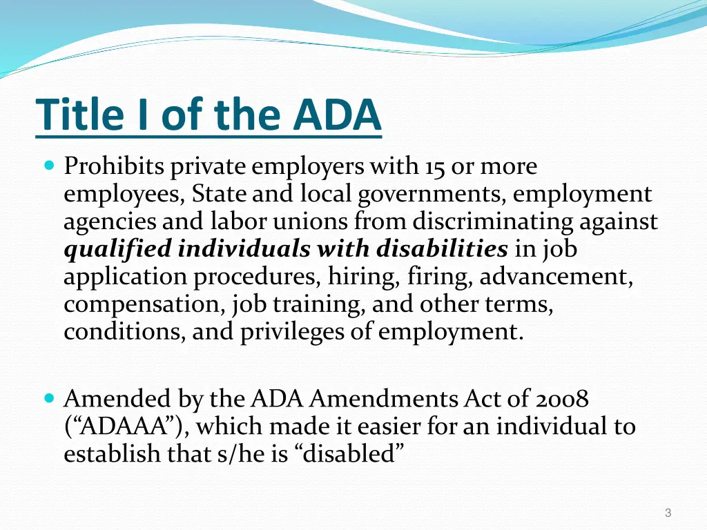 title i of the ada prohibits private employers