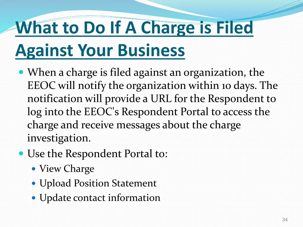 what to do if a charge is filed against your