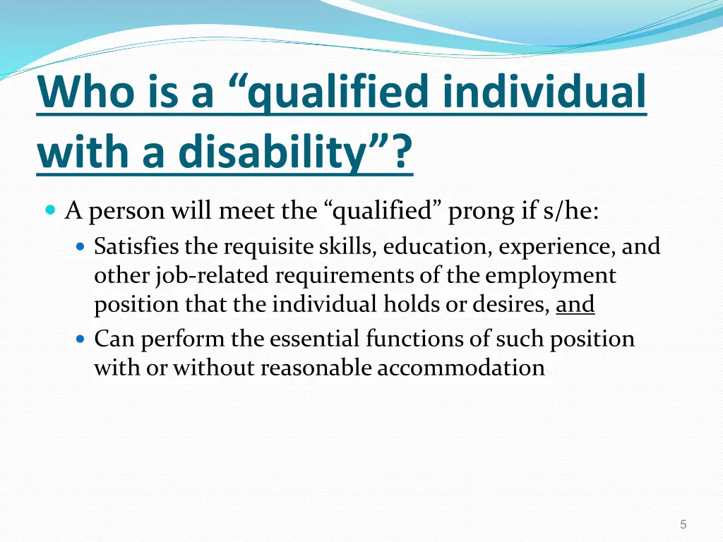 who is a qualified individual with a disability 1