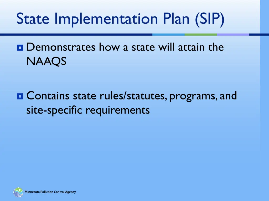 state implementation plan sip