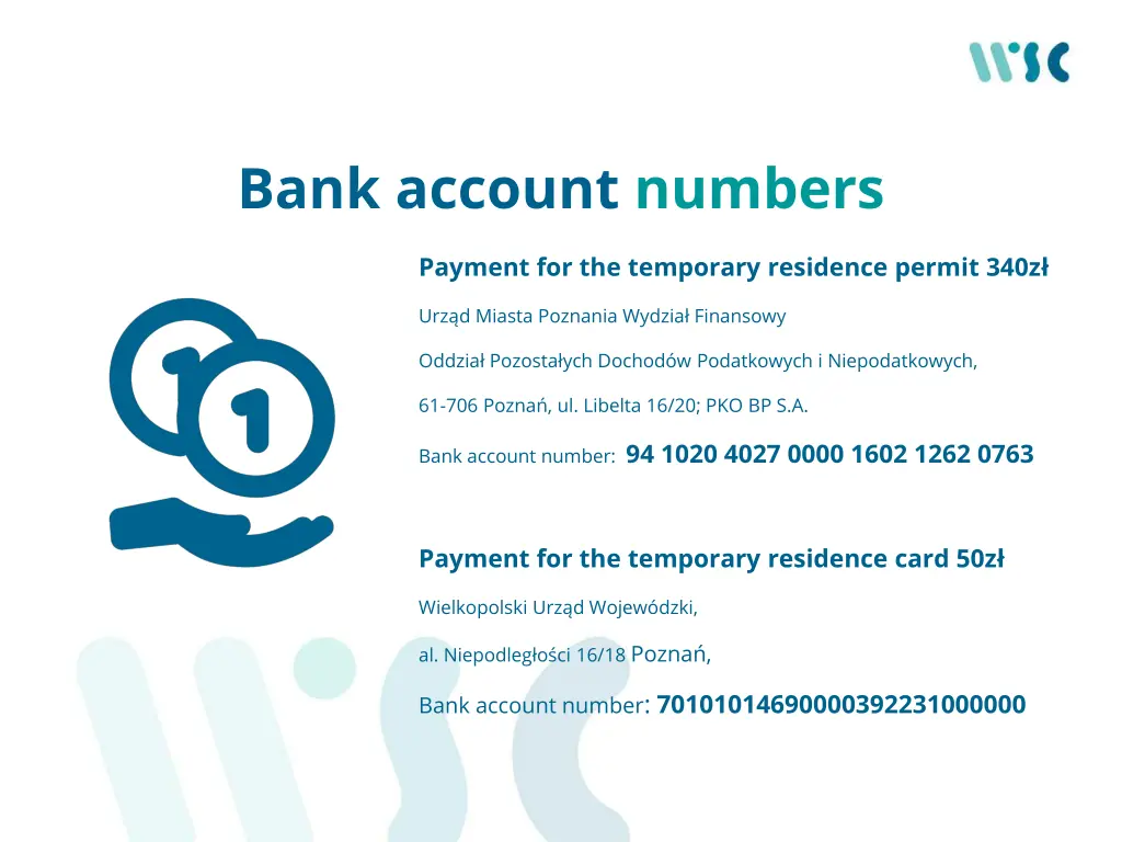 bank account numbers