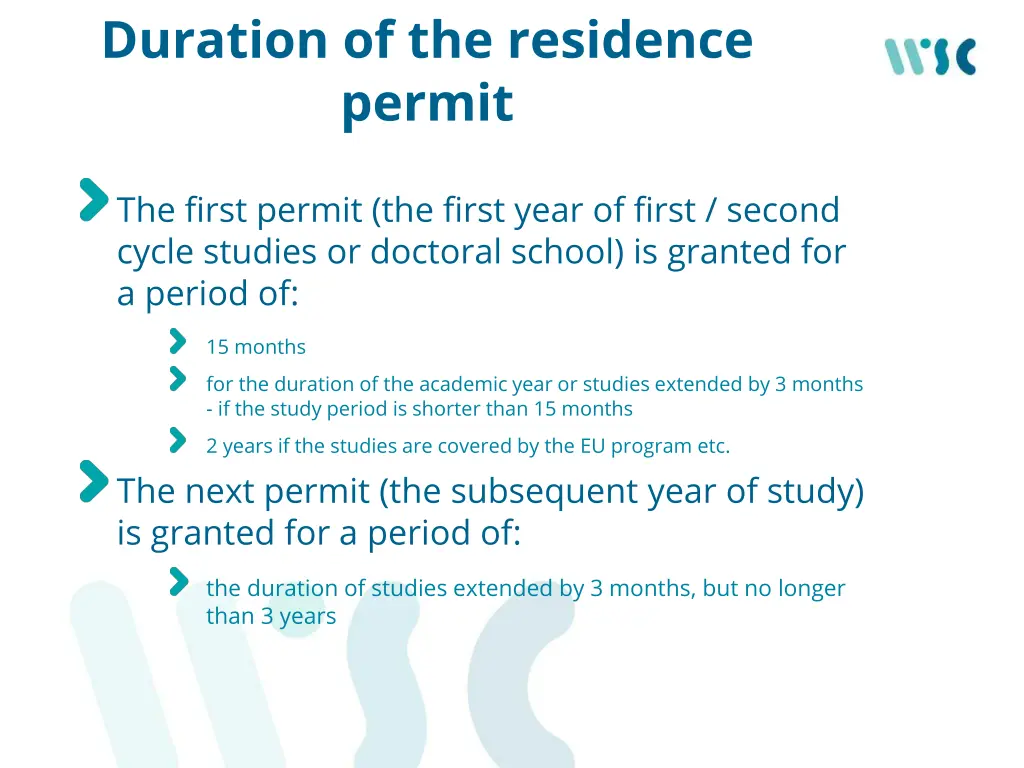 duration of the residence permit