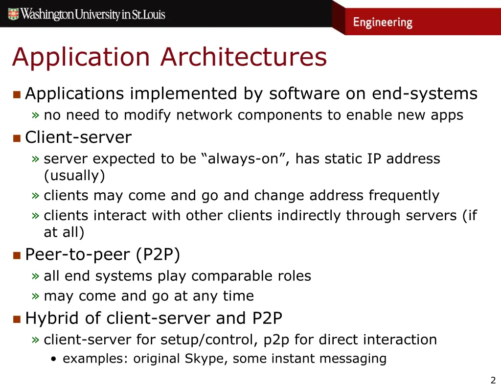 application architectures