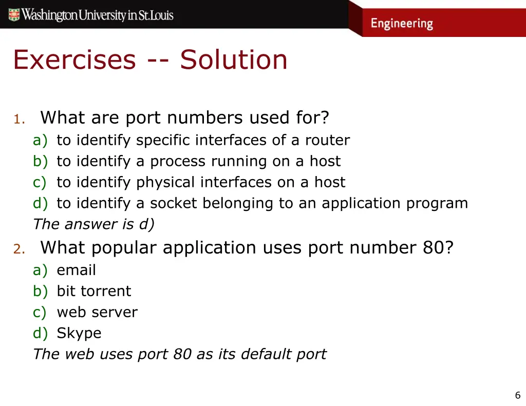 exercises solution