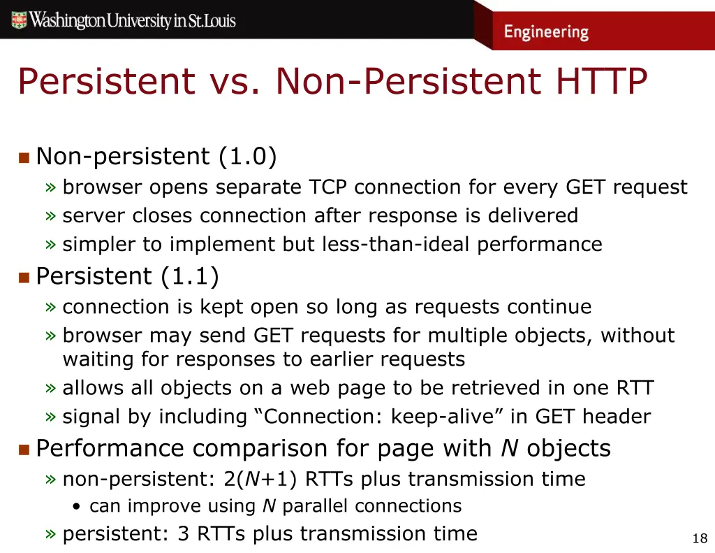 persistent vs non persistent http