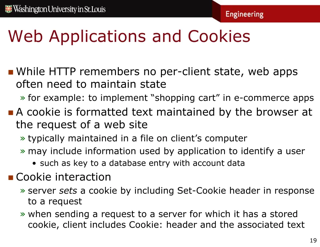web applications and cookies