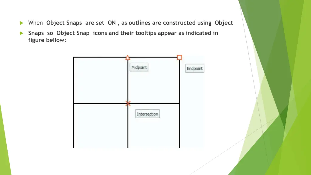 when object snaps are set on as outlines