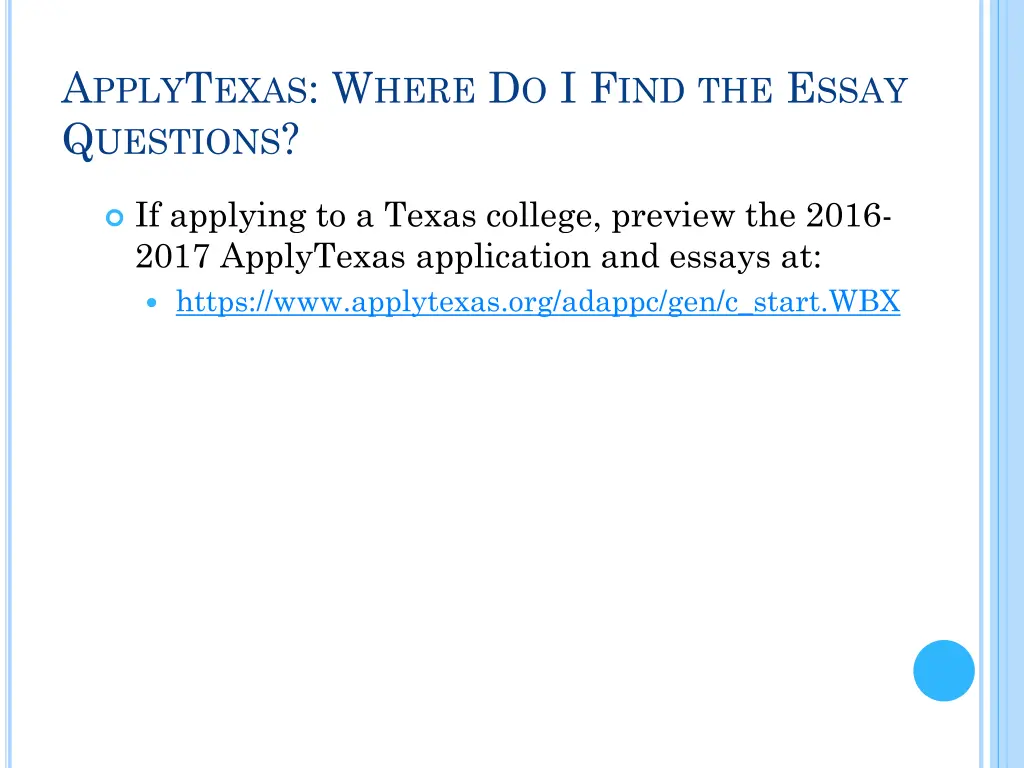 a pply t exas w here d o i f ind the e ssay