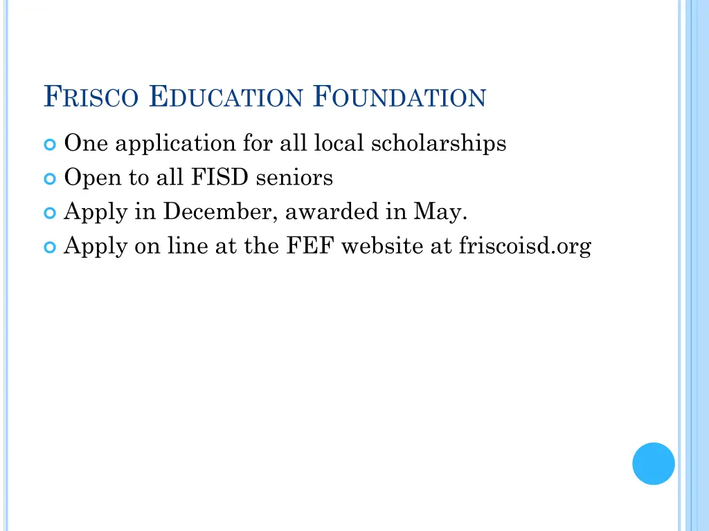 f risco e ducation f oundation