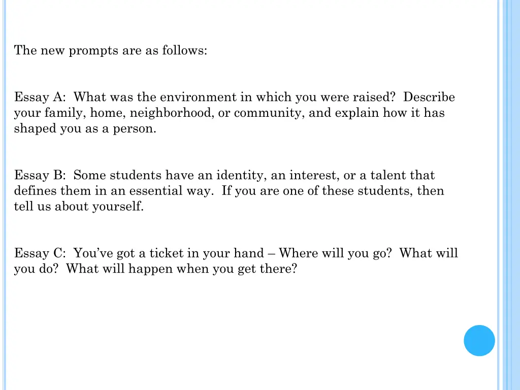 the new prompts are as follows