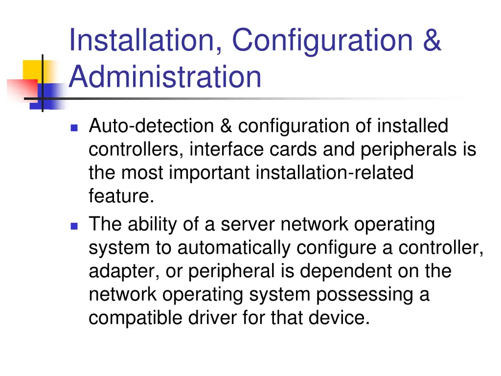installation configuration administration