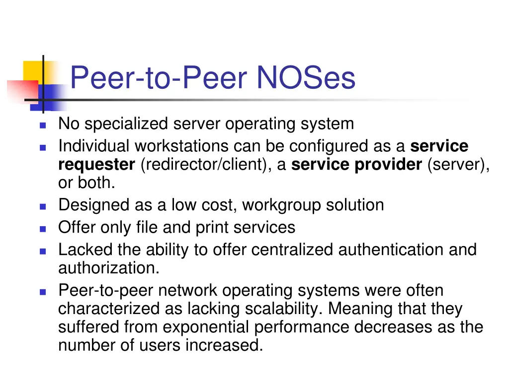 peer to peer noses