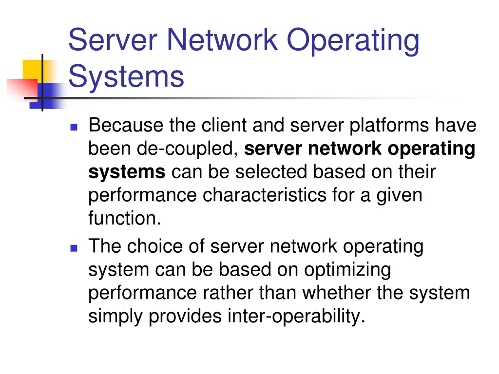 server network operating systems
