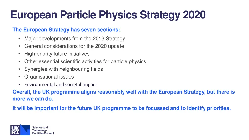 european particle physics strategy 2020